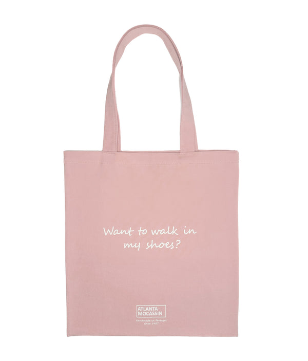 Pink Tote Bag with quote - Atlanta Mocassin