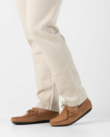 Laces Moccasins in Nubuck Leather - Tabaco - Atlanta Mocassin