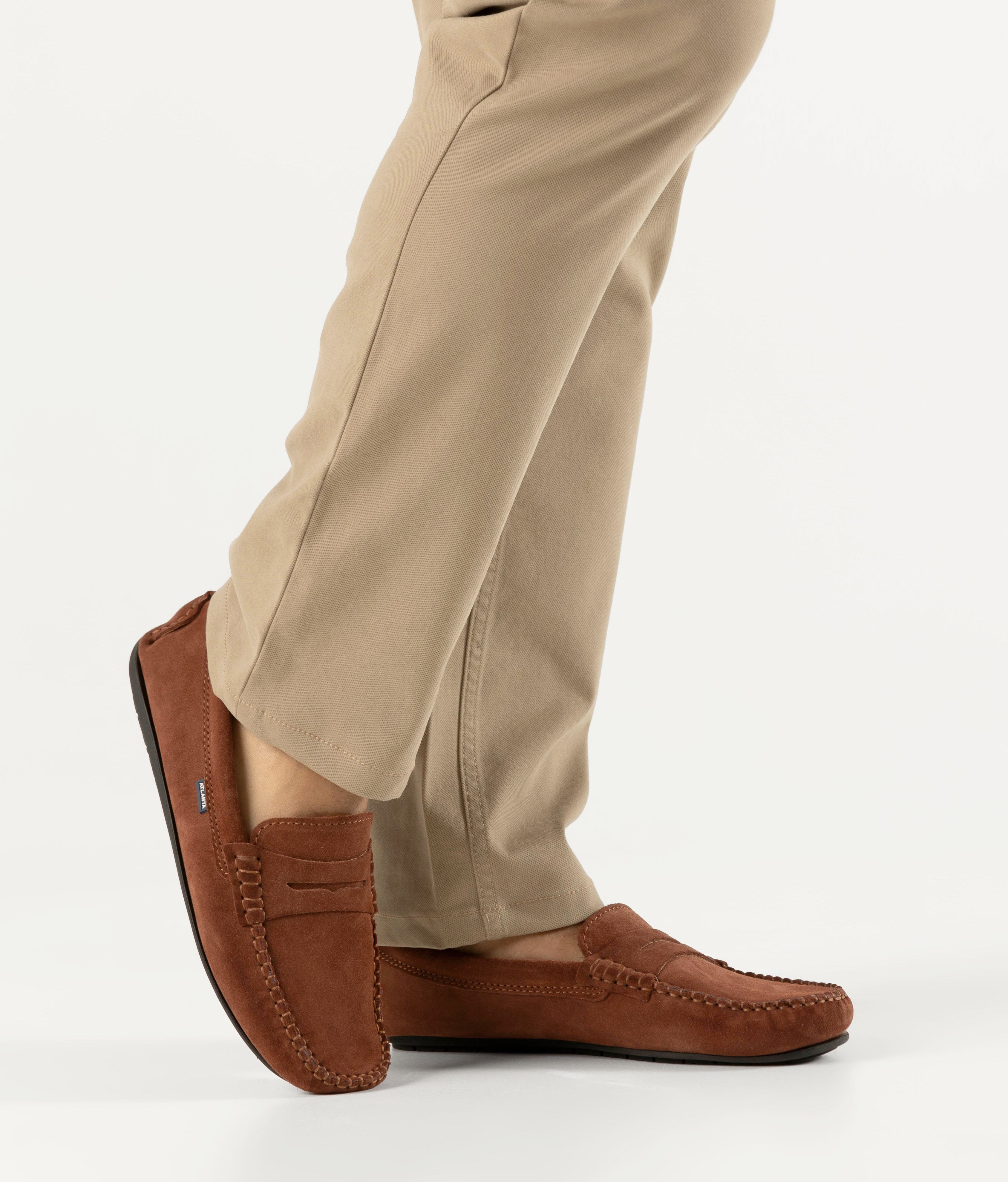 Penny Moccasins in Suede - Muscat - Atlanta Mocassin