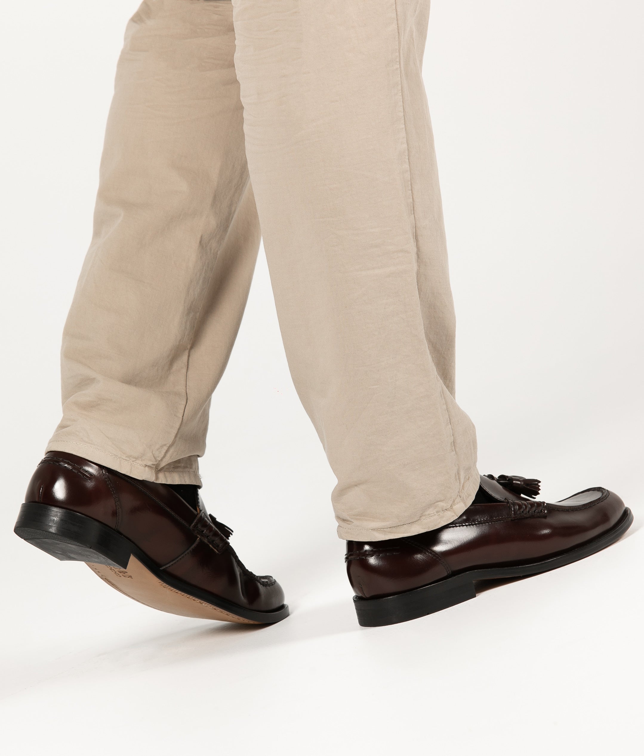 Boston Tassel Loafers in Polished Leather - Burgundy - Atlanta Mocassin