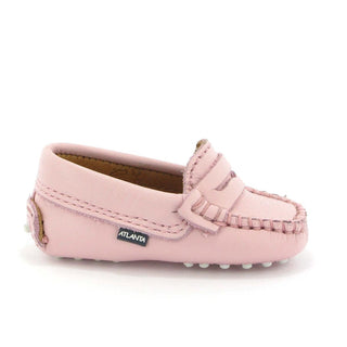Penny Baby Mocs in Smooth Leather - Pink - Atlanta Mocassin