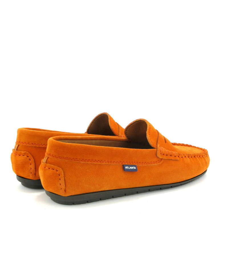 032 Walkers orange suede Atlanta Mocassin