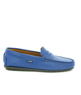 Penny Moccasins in Grainy Leather - Submarine blue - Atlanta Mocassin
