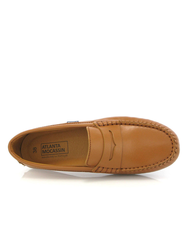 Penny Moccasins in Smooth Leather - Cuoio - Atlanta Mocassin