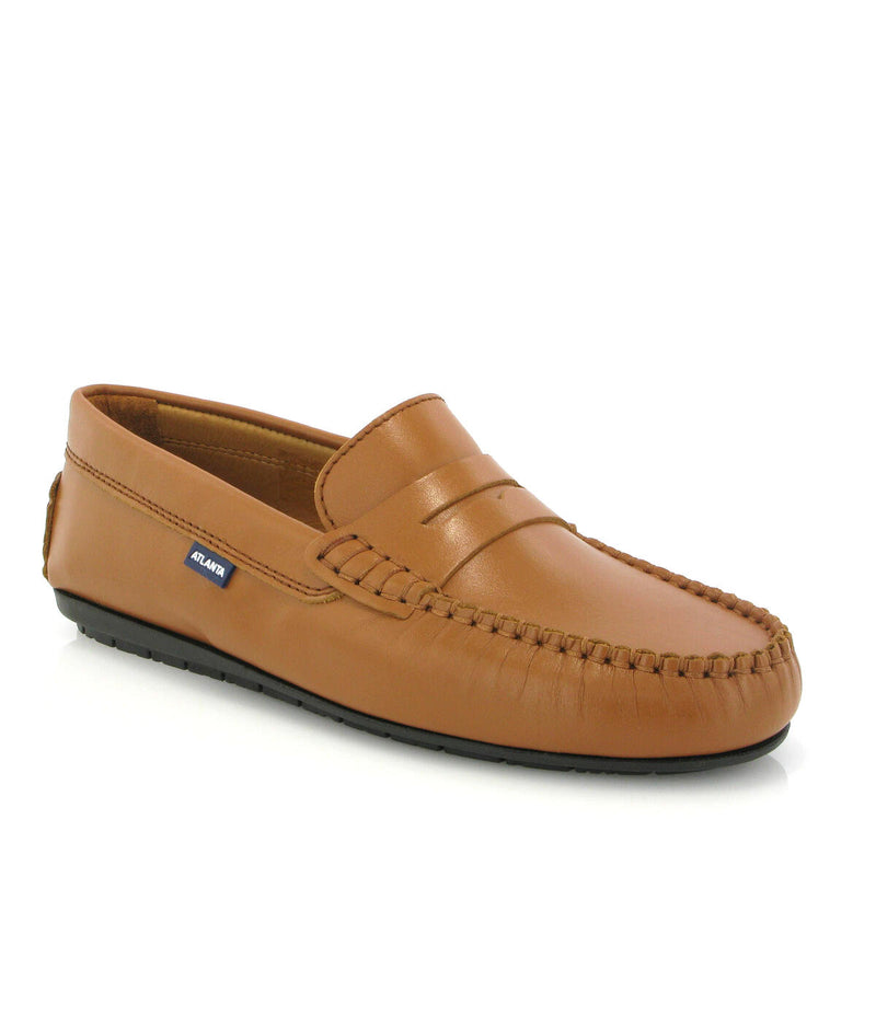 Penny Moccasins in Smooth Leather - Cuoio - Atlanta Mocassin