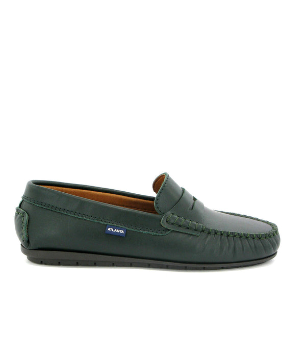 Penny Moccasins in Smooth Leather - Green - Atlanta Mocassin