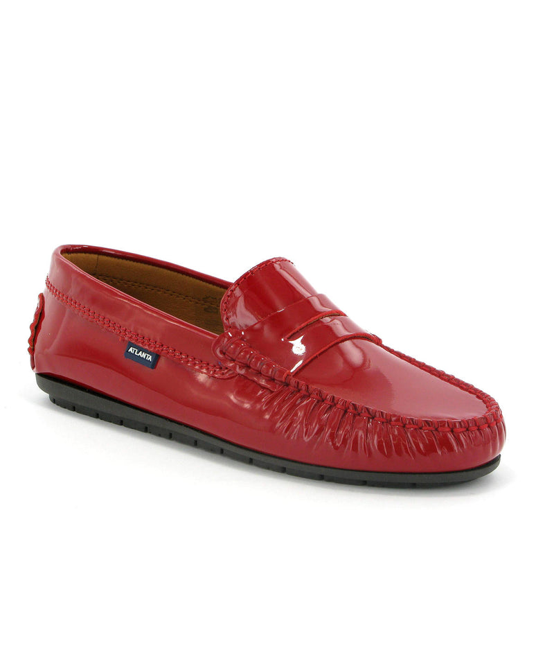 Penny Moccasins in Patent Leather - Red - Atlanta Mocassin