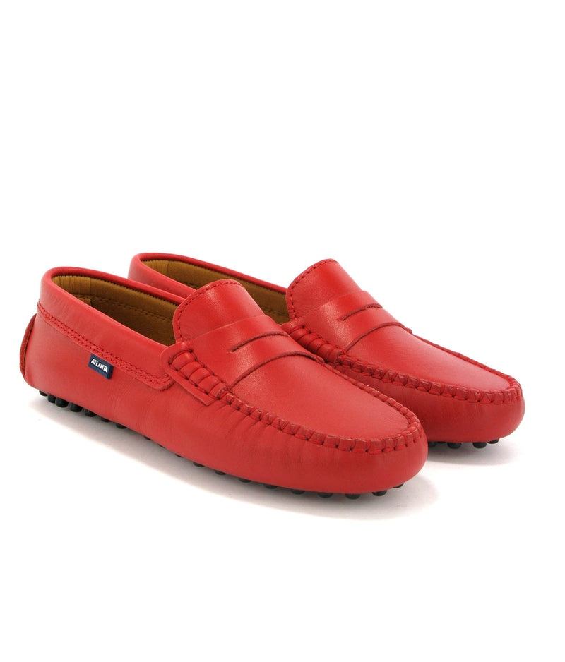 Penny Drivers in Smooth Leather - Red - Atlanta Mocassin