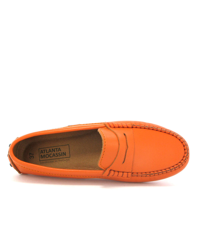 Penny Drivers in Smooth Leather - Orange - Atlanta Mocassin