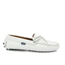 Laces Drivers in Smooth Leather - White - Atlanta Mocassin