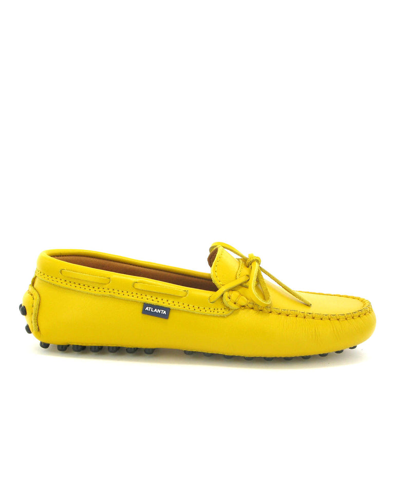 Laces Drivers in Smooth Leather - Yellow - Atlanta Mocassin