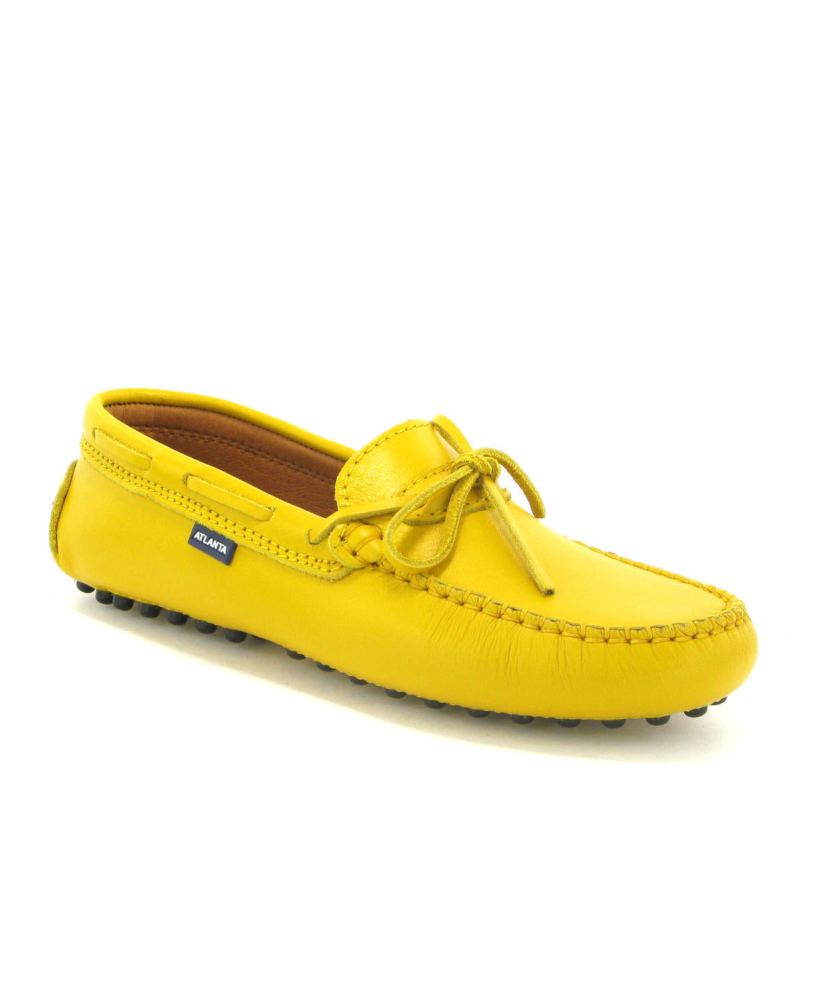 Laces Drivers in Smooth Leather - Yellow - Atlanta Mocassin