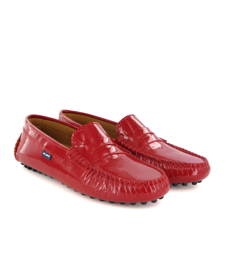 Penny Drivers in Patent Leather - Red - Atlanta Mocassin
