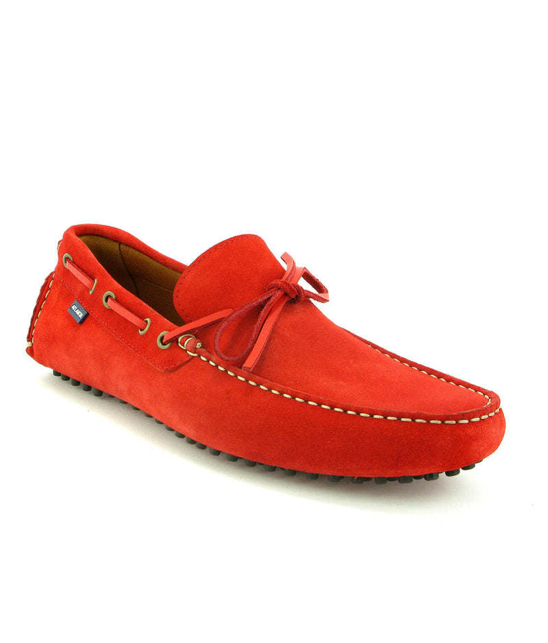 Laces City Drivers in Suede - Red - Atlanta Mocassin