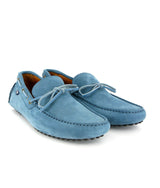 Laces City Drivers in Suede - Blue Jeans - Atlanta Mocassin