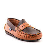 Penny Moccasins in Rustic and Grainy Leather - Cuoio - Atlanta Mocassin