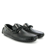Laces City Drivers in Pull Up Leather - Black - Atlanta Mocassin