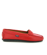 City Moccasins in Little Grainy Leather - Red - Atlanta Mocassin