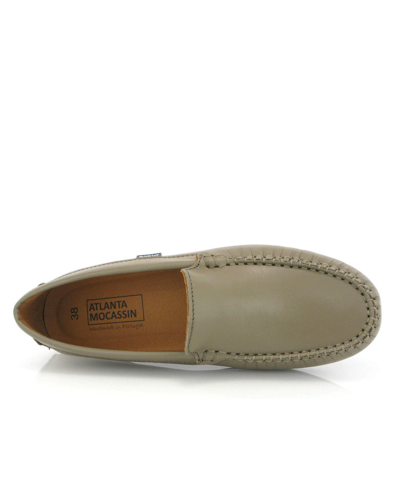 Plain Moccasins in Smooth Leather - Earth - Atlanta Mocassin