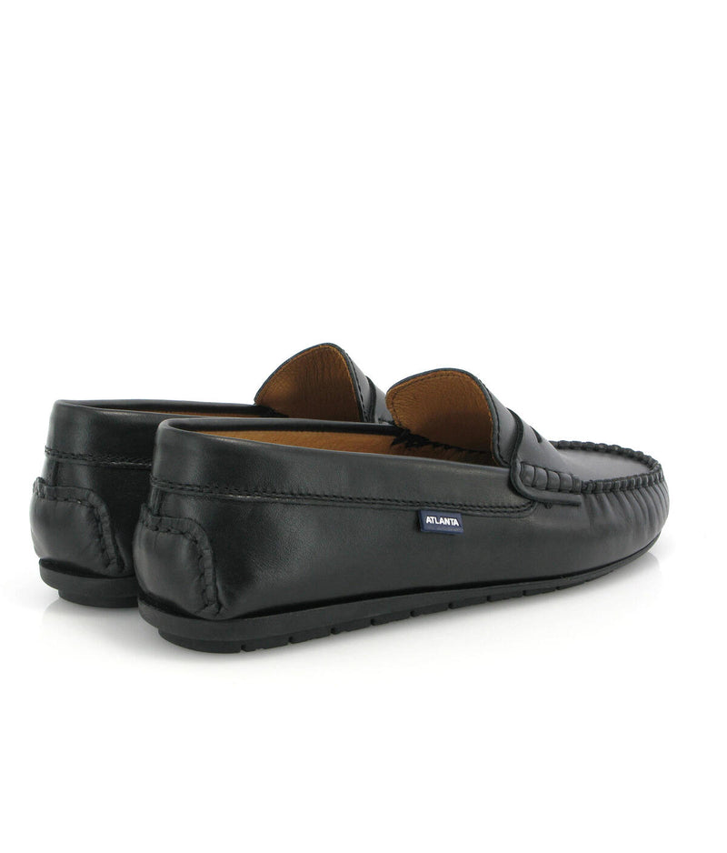 Penny Moccasins in Smooth Leather - Black - Atlanta Mocassin