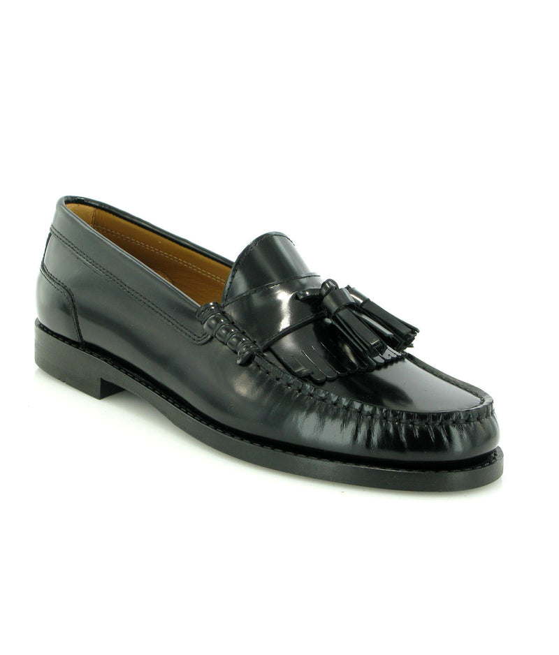 Sarah Tassel Loafers in Shiny Leather - Black - Atlanta Mocassin