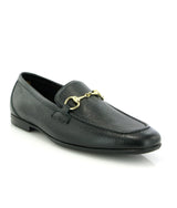 Yacht Buckle Loafers in Grainy Leather - Black - Atlanta Mocassin