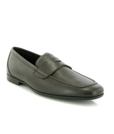Yacht Loafers in Grainy Leather - Dark Brown - Atlanta Mocassin