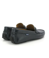 City Loafers in Grainy Leather - Dark Blue - Atlanta Mocassin