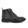 Lace Up Boots in Pull Up Leather - Black - Atlanta Mocassin