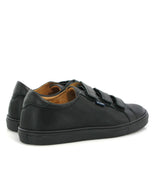 Three Straps Sneakers in Smooth Leather - Black - Atlanta Mocassin