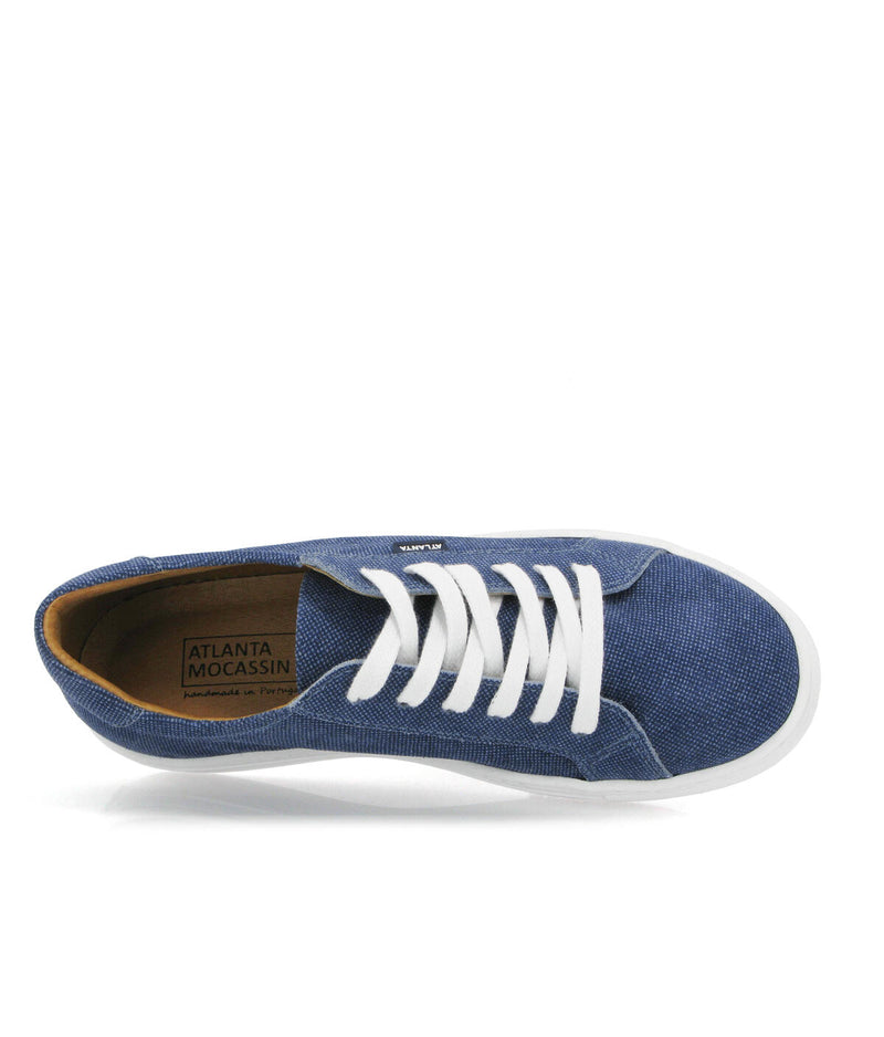 Laces Sneakers in Denim Leather - Blue - Atlanta Mocassin