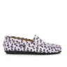 Plain Moccasins in Leather - Bats Print - Atlanta Mocassin