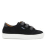 3 Straps Sneakers in Twill-Effect Leather - Black - Atlanta Mocassin