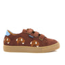 3 Straps Sneakers in Suede Leather - Muscate/Embroidered Dog - Atlanta Mocassin