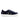 3 Straps Sneakers in Velvet Leather - Navy Blue/Embroidered Moon and Stars - Atlanta Mocassin