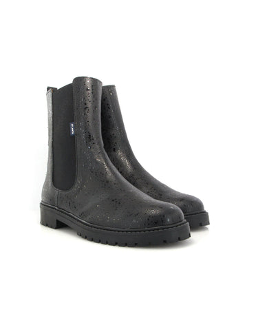 Nyra Boots in Rugiada Leather - Black - Atlanta Mocassin