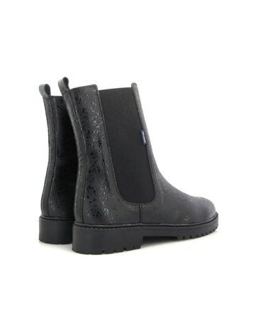 Nyra Boots in Rugiada Leather - Black - Atlanta Mocassin