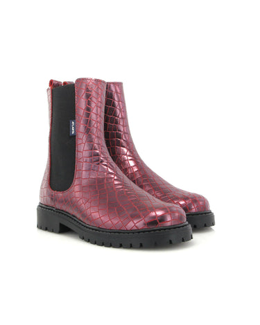 Nyra Boots in Mirage Leather - Red - Atlanta Mocassin