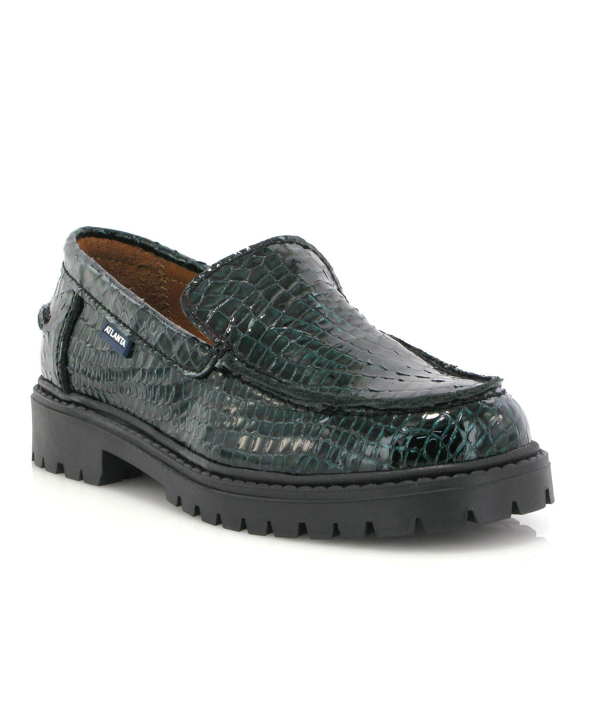 Aurea in Pipoca Leather - Petrol - Atlanta Mocassin