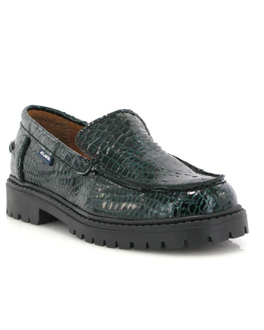 Aurea in Pipoca Leather - Petrol - Atlanta Mocassin