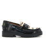 Aurea Penny in Polished Leather - Black - Atlanta Mocassin