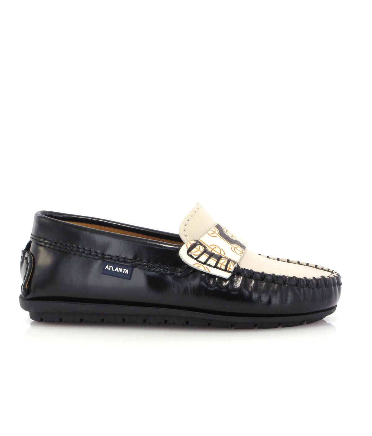 Penny Moccasins in Polished Leather - Balck - Atlanta Mocassin