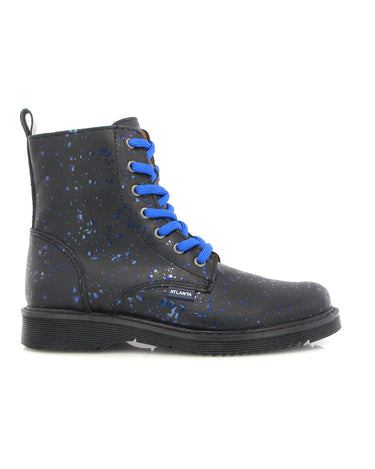 Katy Boots in Rugiada Leather - Blue - Atlanta Mocassin