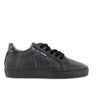 Laces and Zip Sneakers in Mirage Leather - Black - Atlanta Mocassin