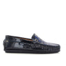 Plain Moccasins in Patent Leather - Dark Blue - Atlanta Mocassin