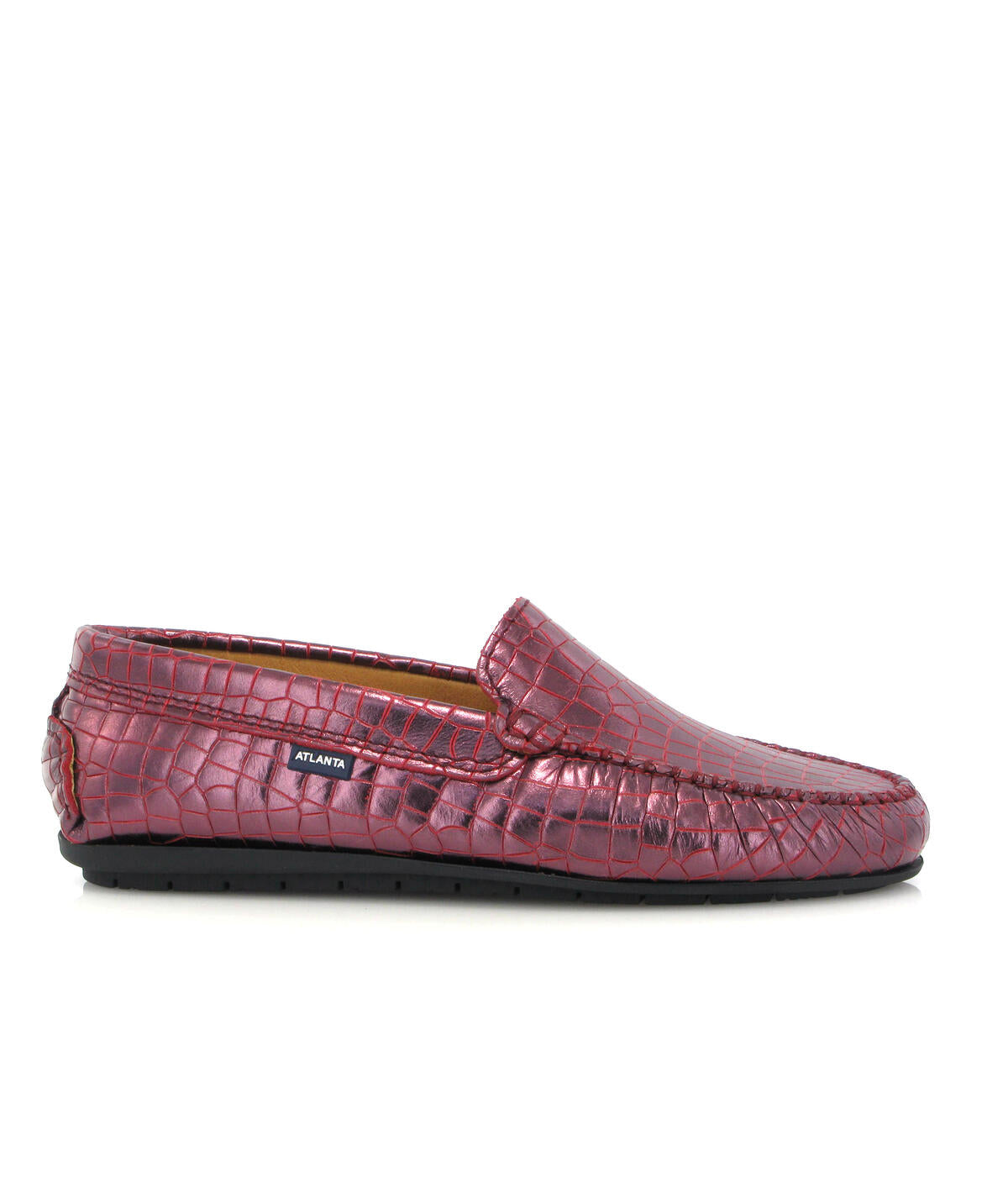 Plain Moccasins in Mirage Leather - Red - Atlanta Mocassin