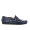 Penny Moccasins in Soft Shiny Leather - Navy Blue - Atlanta Mocassin