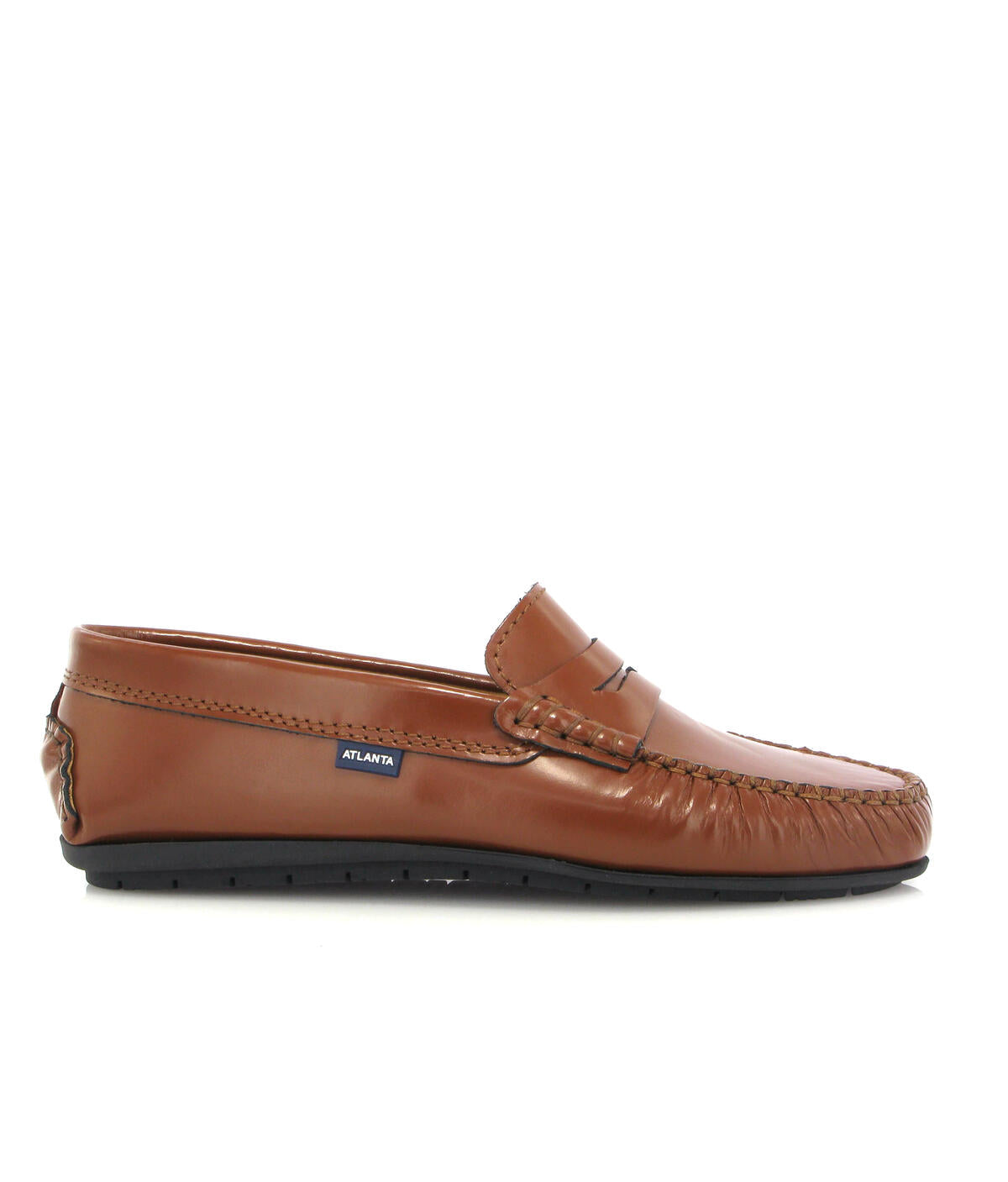 Penny Moccasins in Soft Shiny Leather - Cuoio - Atlanta Mocassin