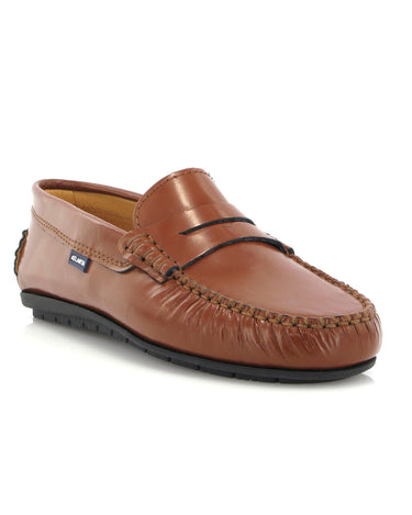 Penny Moccasins in Soft Shiny Leather - Cuoio - Atlanta Mocassin