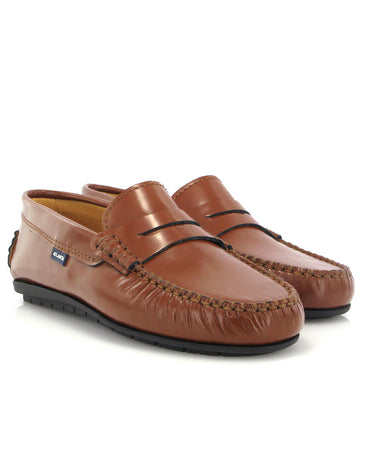 Penny Moccasins in Soft Shiny Leather - Cuoio - Atlanta Mocassin